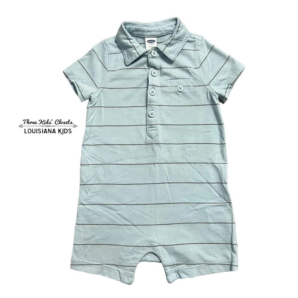 Old Navy 6-12m Striped Polo Romper